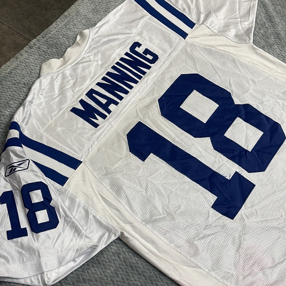 Reebok White and Blue Men's Jersey